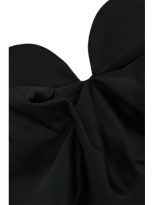 Abito in duchesse con scollo 3D Nero Elisabetta Franchi | AB71456E2110
